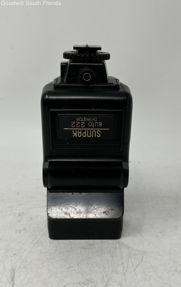 Sunpak Auto 222 Black Camera Attachment Flash Thyristor Not Tested