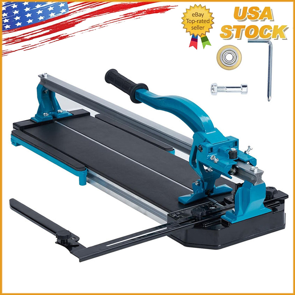 24" Manual Tile Cutter Cutting Machine Single Rails Precise Tile Cutter Tools US
