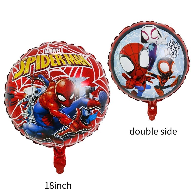 Spidey and Friends Birthday Decorations, Spider-Man Balloons, 8pcs
