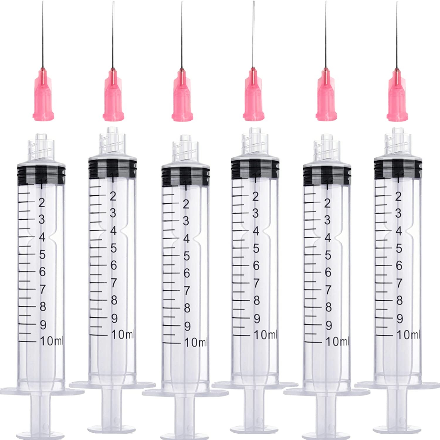 10ML/CC Ink Filling Syringe with Measurement and Blunt Needle Tip for 6pcs