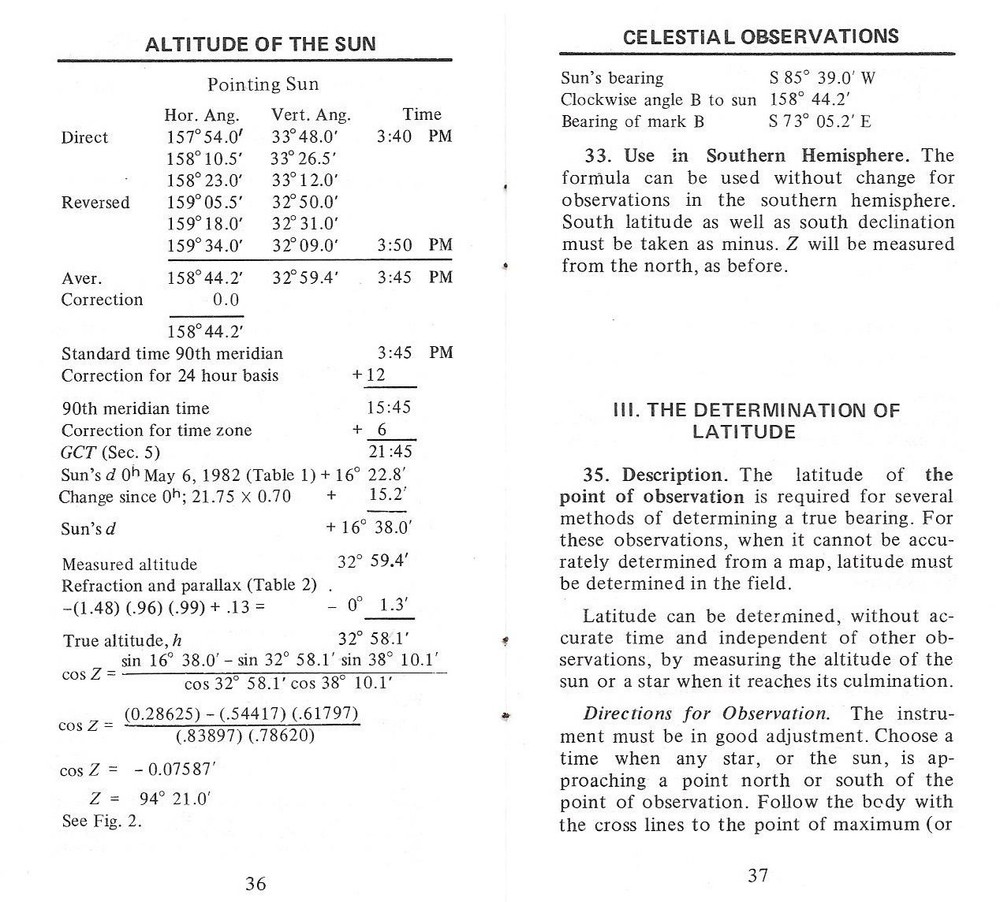1982 KEUFFEL & ESSER SOLAR EPHEMERIS