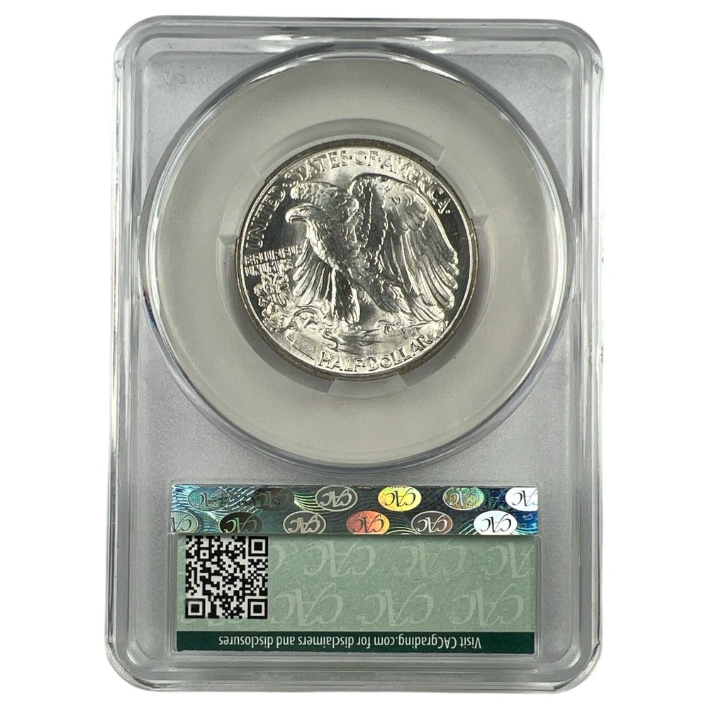 1945 D Walking Liberty Half Dollar CAC MS64 NA181