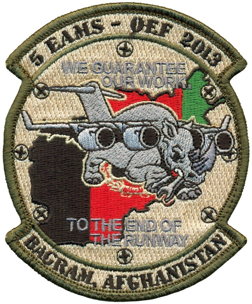 USAF 5th EXPEDITIONARY AIR MOBILITY SQUADRON OP. EDURING FREEDOM 2013 PATCH