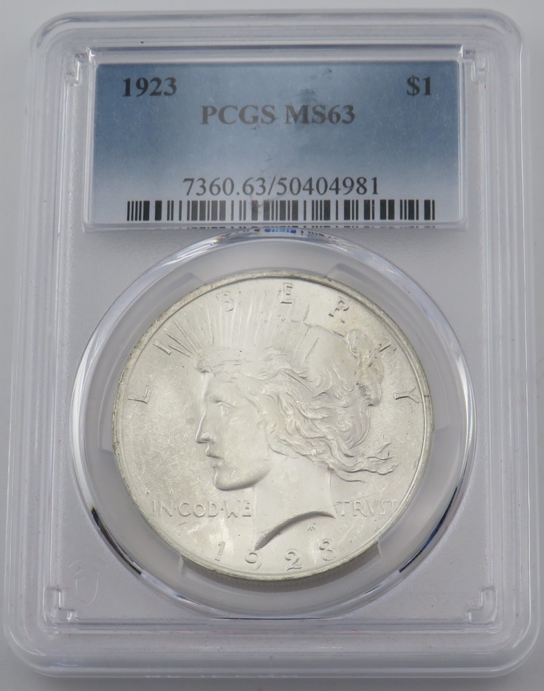 1923 P Peace Dollar - PCGS MS63 - Cert# 50404981