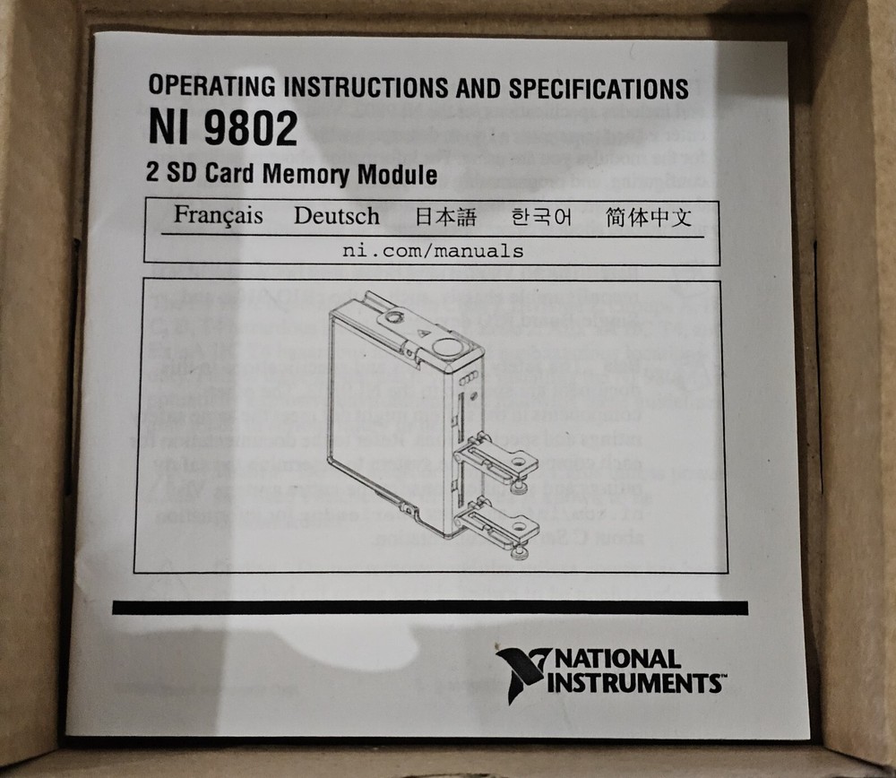 National Instruments NI 9892 two SD Card Memory Module