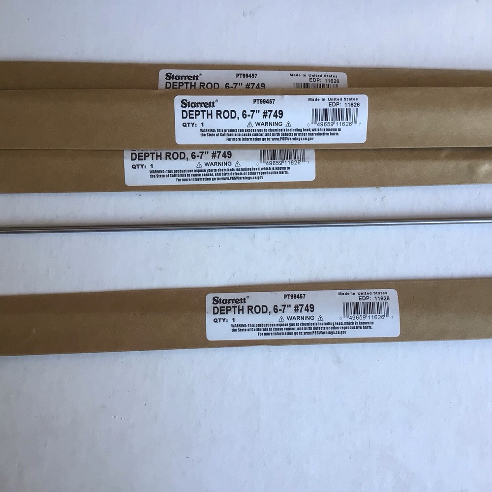 Starrett Depth Rod, 6"-7" #749 Depth Micrometer NEW
