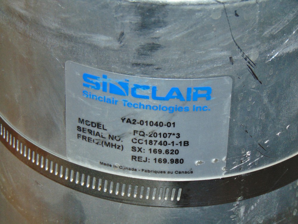 Sinclair Technologies VHF Cavity Duplexer / Combiner YA2-01040-01