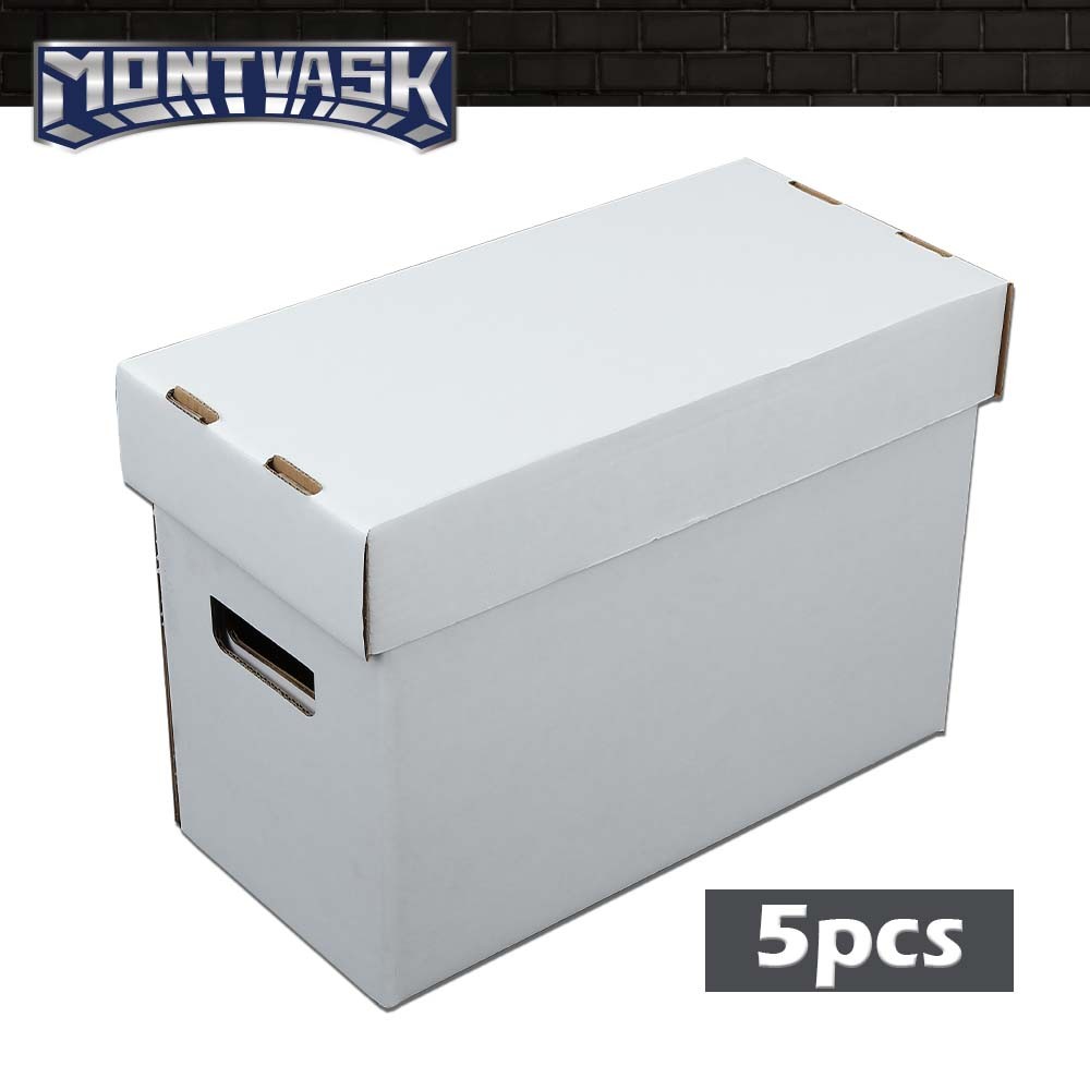 5Pcs Comic Books Storage Boxes Short Holds 150-175 Stackable Durable Archive