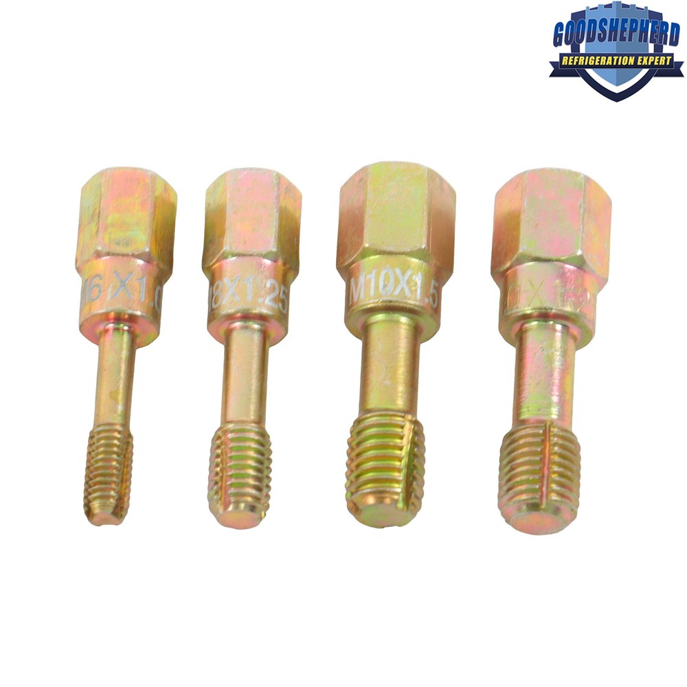 M6 M8 M10 M12 Metric Thread Chaser Set Practical Thread Restorer Tool 15-Pieces