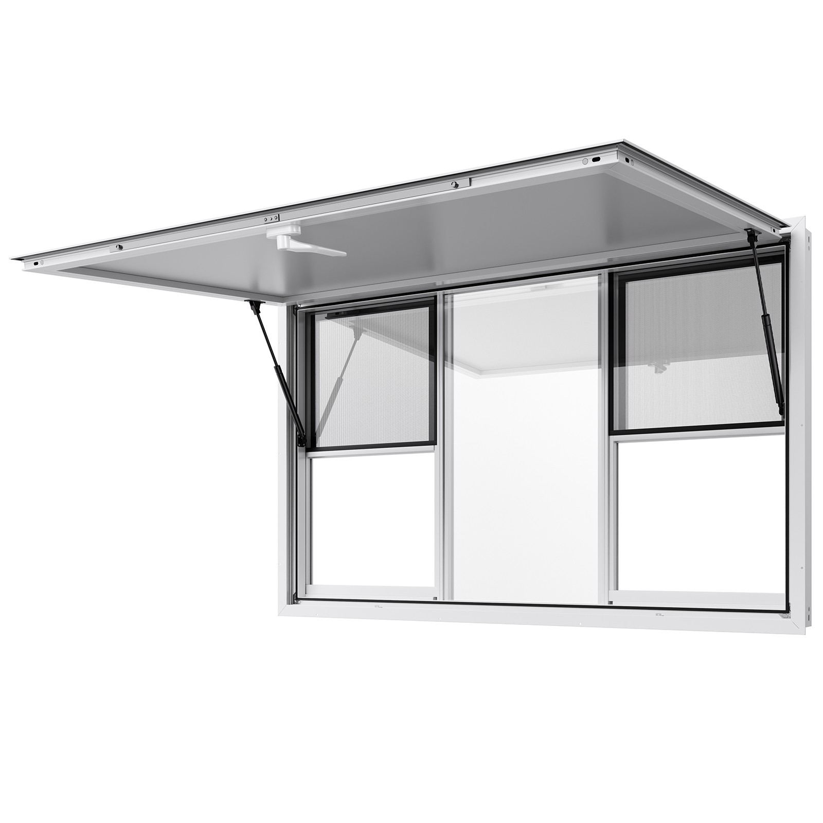 VEVOR 60x36in Concession Stand Serving Window Food Truck Service Awning Aluminum