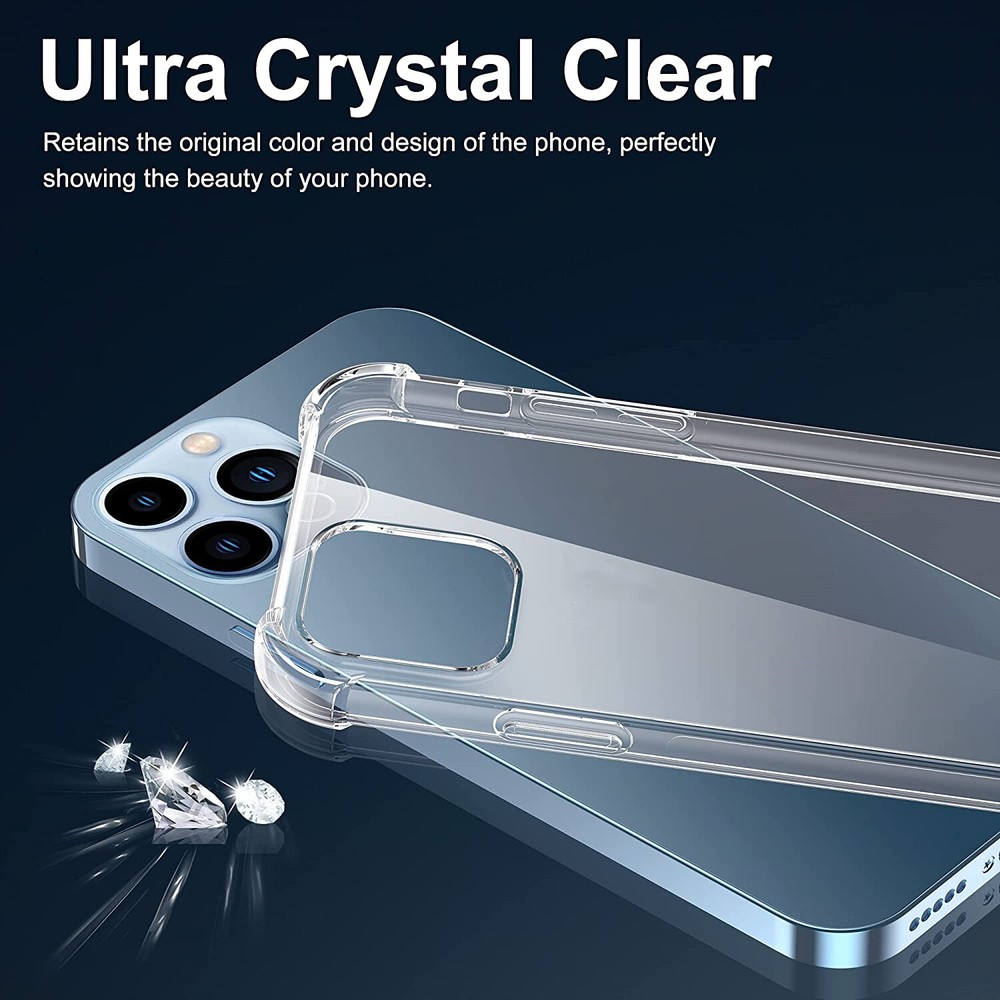 Privacy Tempered Glass Screen Protector & Shockproof Clear Case Cover For iPhone