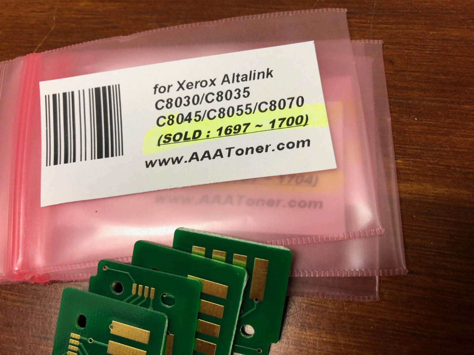 4 Toner Chip (1697 - 1700) for Xerox C8030 C8035 C8045 C8055 C8070 8056 Refill