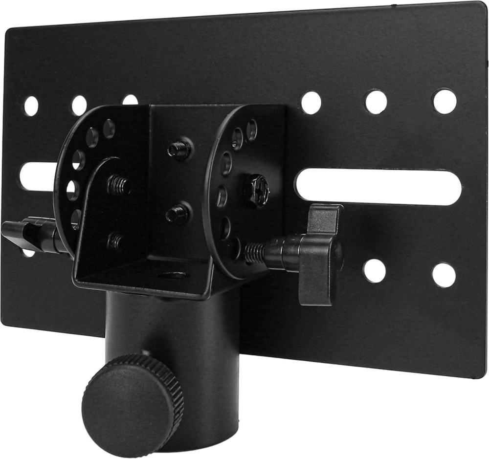 Rotatable 35Mm Speaker Stand Adapter, Adjustable Metal Mount Bracket Tripod Pole