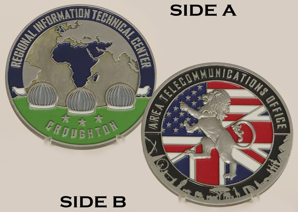 RAF Croughton Regional IT Center Telecom Challenge Coin 3#20