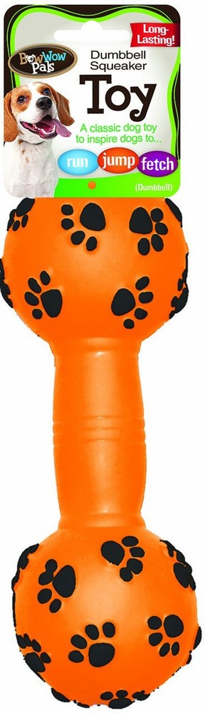 Bow Wow Vinyl Squeaker Dumbbell