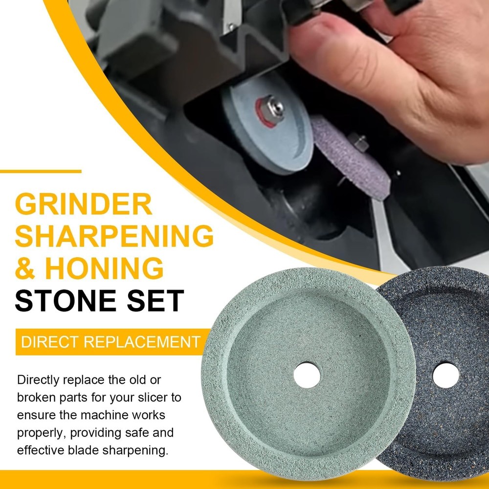 Replacement for Bizerba Slicer Grinder Sharpening & Honing Stone Set 4022060160
