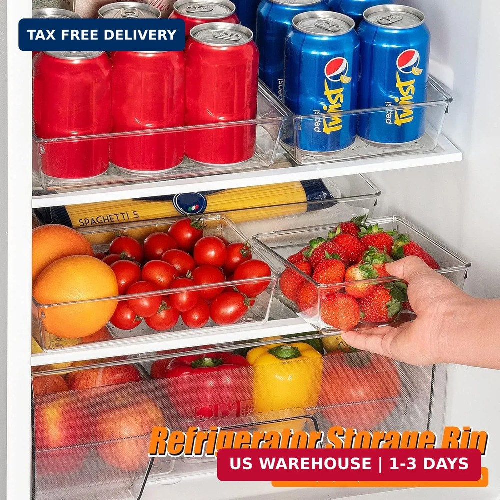Criusia Drawer Organizer, 10 Pack Large Clear Plastic Set, 3 Size Versatile Bath