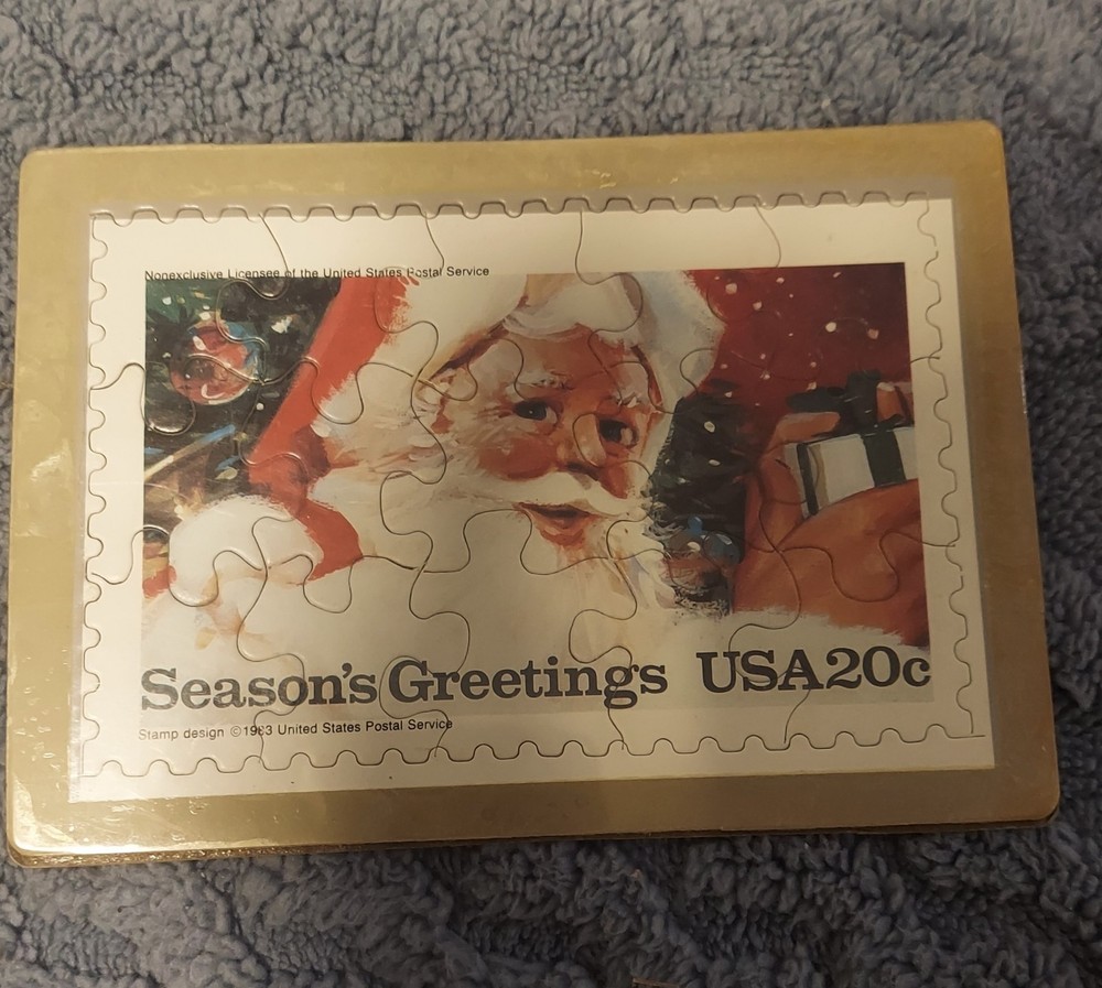 Christmas Vintage Stamp Postal Puzzel