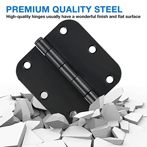 18 Pack Door Hinges 3.5 Inch Matte Black