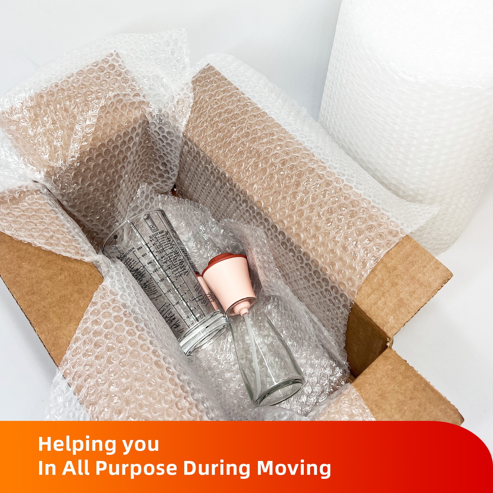 2 Rolls 3/16" Bubble Cushion Wrap 30'x12" Wide Each Roll Perforated Every 12"