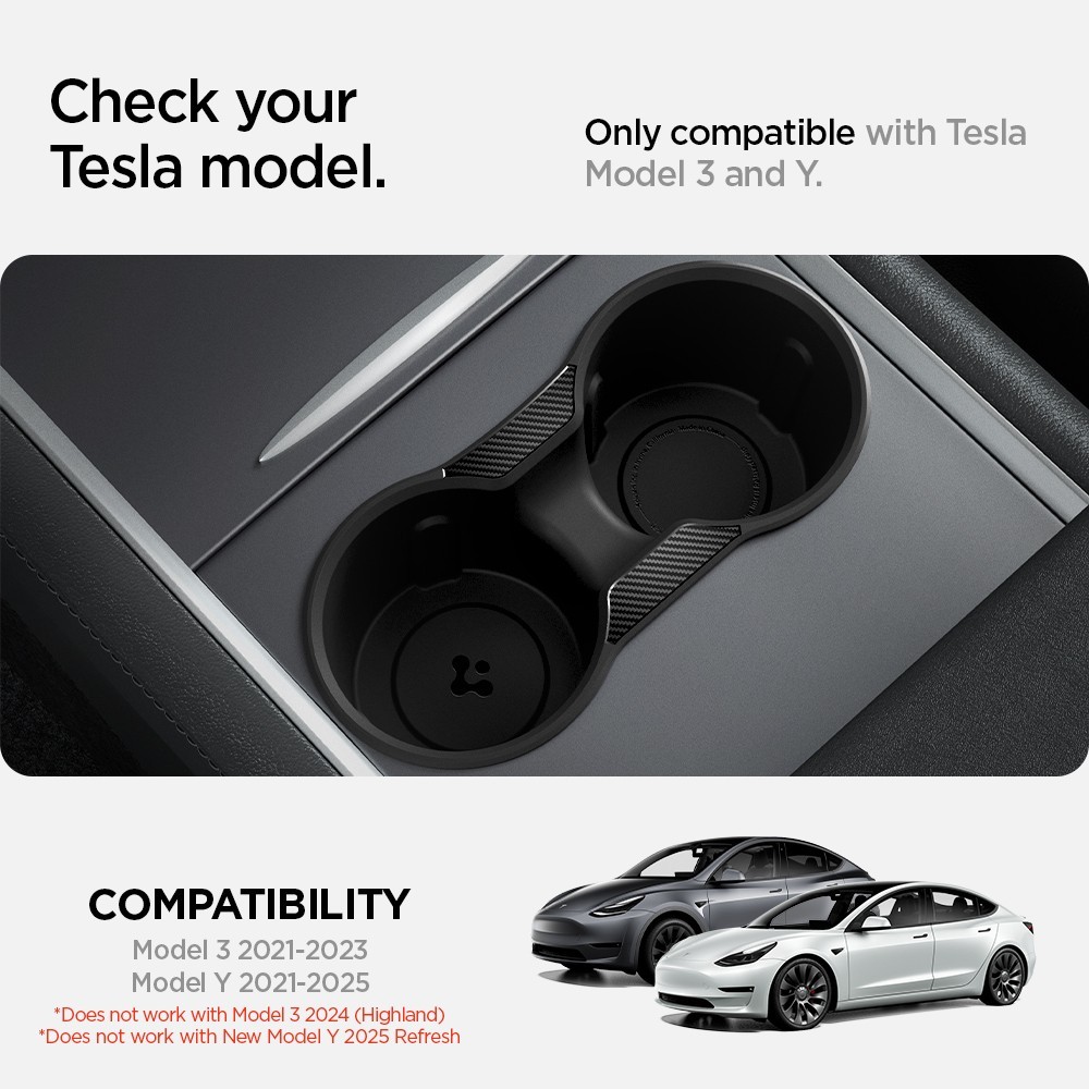 For Tesla Model 3 / Y | Spigen Center Console Cup Holder Insert TO211