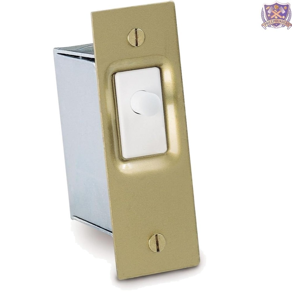 Electrical Door Switch SPST Brass White 16A 125V AC Push Button Momentary