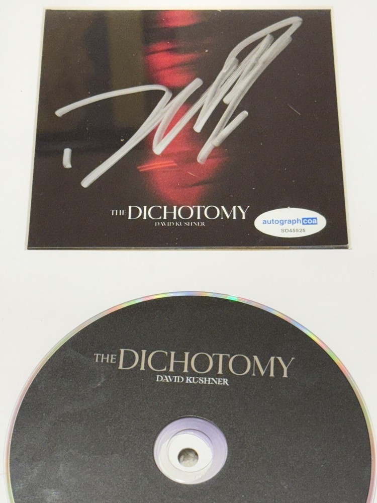 DAVID KUSHNER SIGNED THE DICHOTOMY CD - ACOA COA in FRAME!