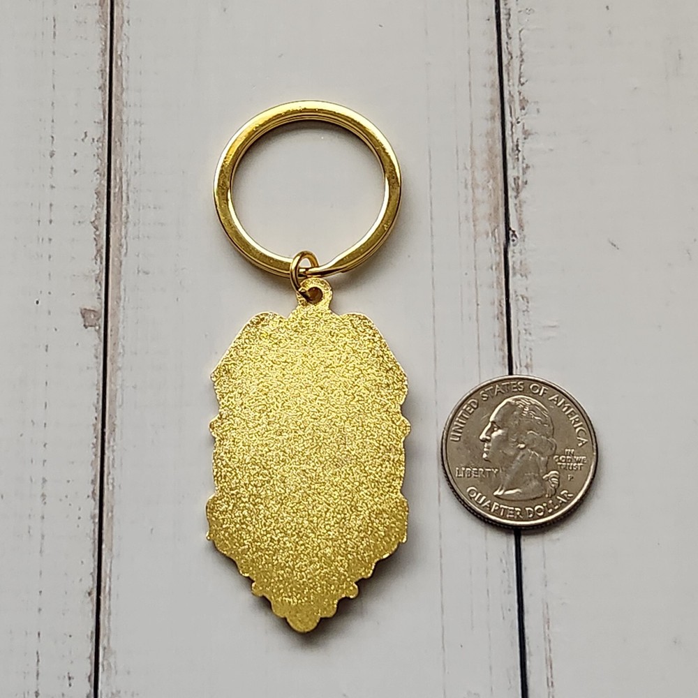 Firefighter Mini Badge Metal Keychain