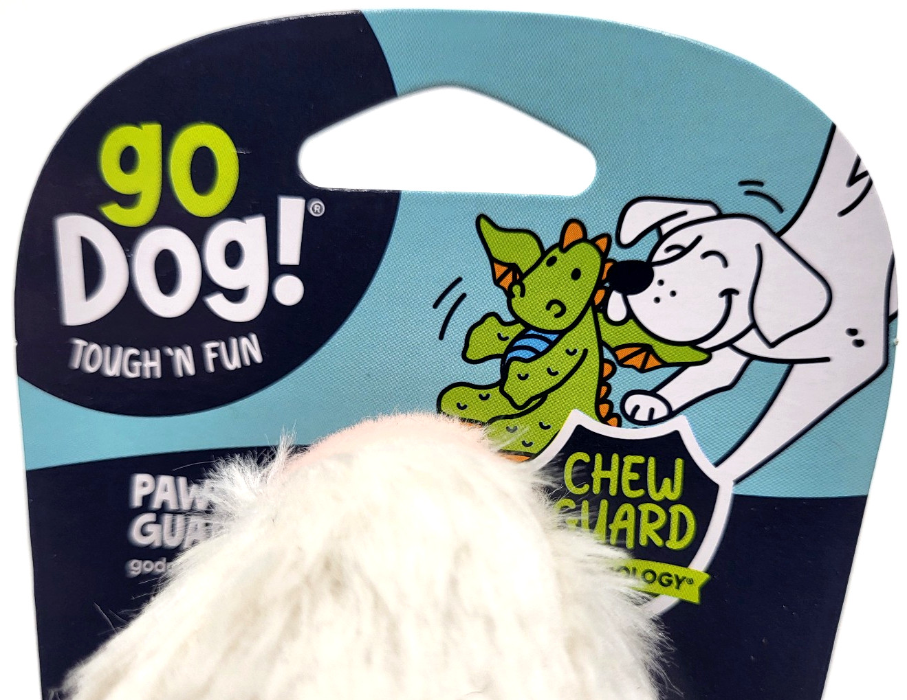 GoDog Flatz Flattie Opossum Large Squeaky Toss & Shake Dog Toy 12"