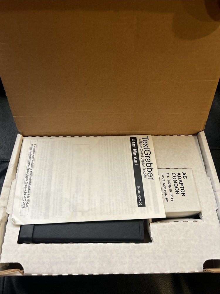 TextGrabber GP500 VBI Line 21 Video Decoder Extracts Closed Captions