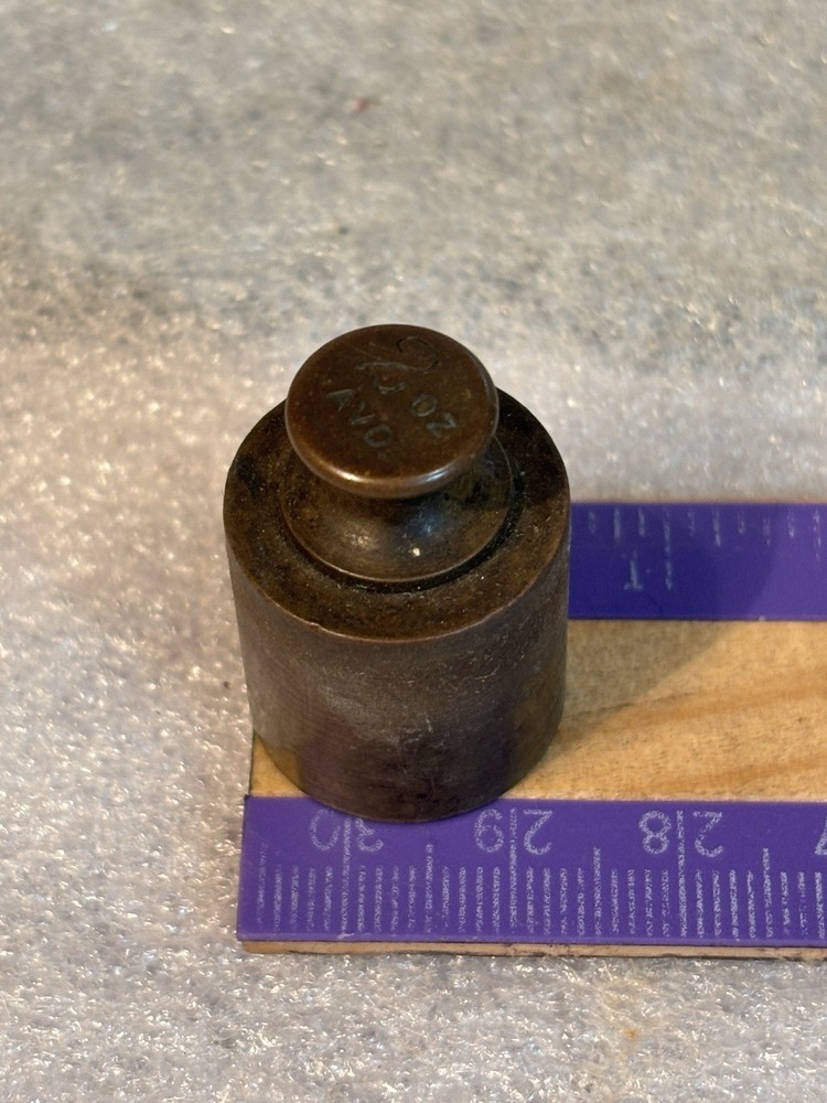 AVD W & T Avery - England Solid Brass 2 oz. Vintage Scale Weight