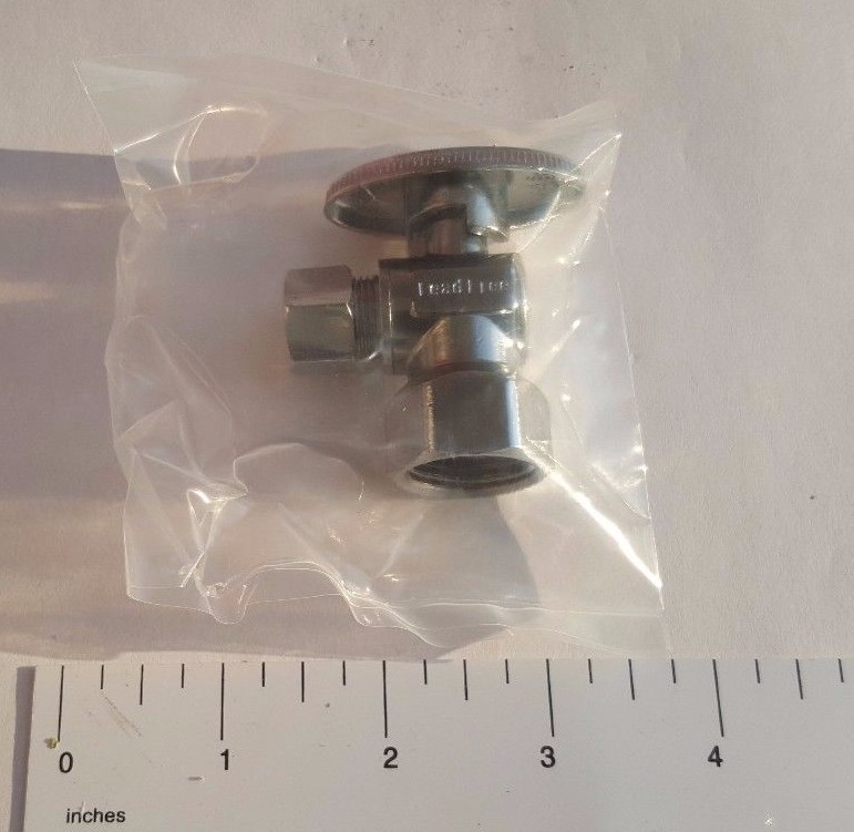 10 Pcs. 3/8" OD Compression X 1/2" Female Angle Valve, 1/4 Turn, Lead Free Brass