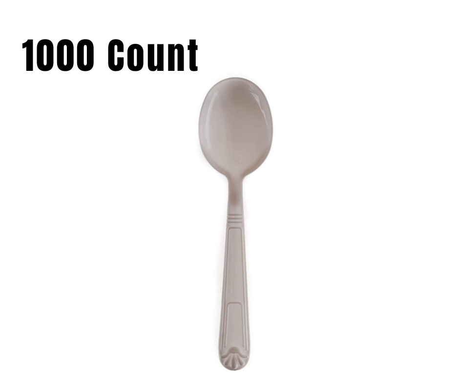 1000 Pack - Heavy Weight Plastic Spoons White