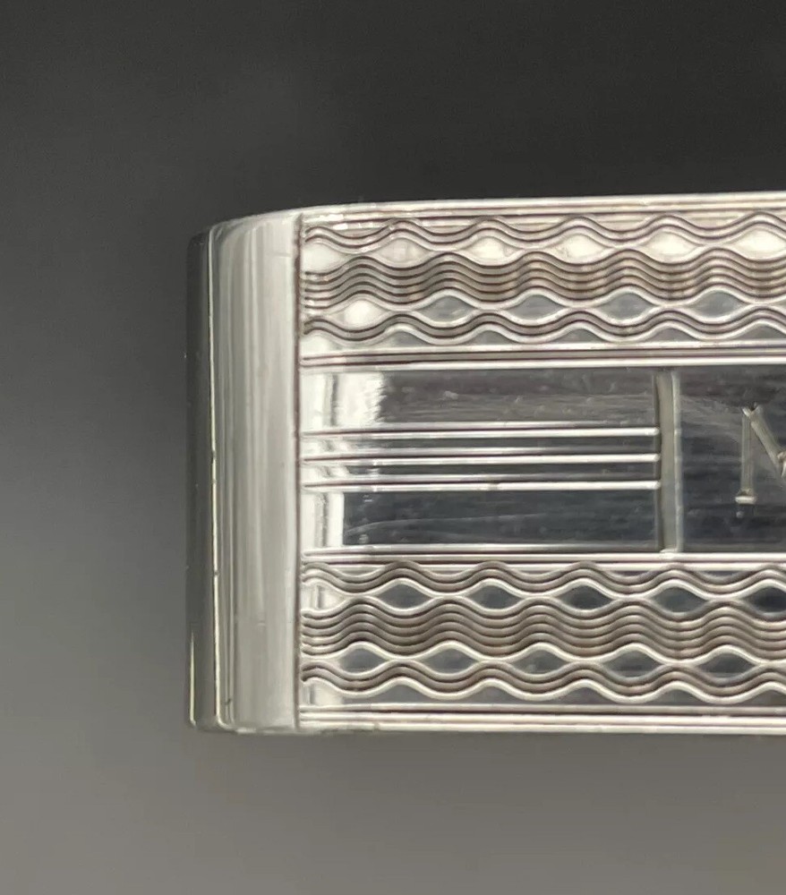 Sterling Silver Napkin Ring Name Engraved “TED” B&M Maker