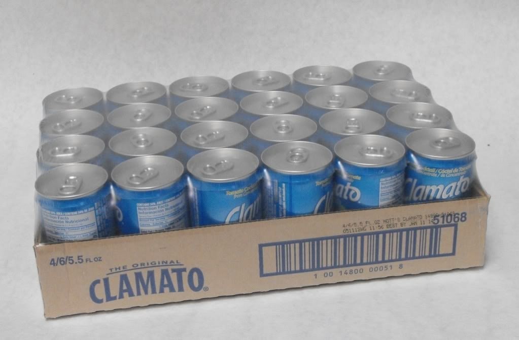 Mott's CLAMATO JUICE 5.5oz. CASE/24 Red Bloody Mary Beer Chelada Clam Tomato