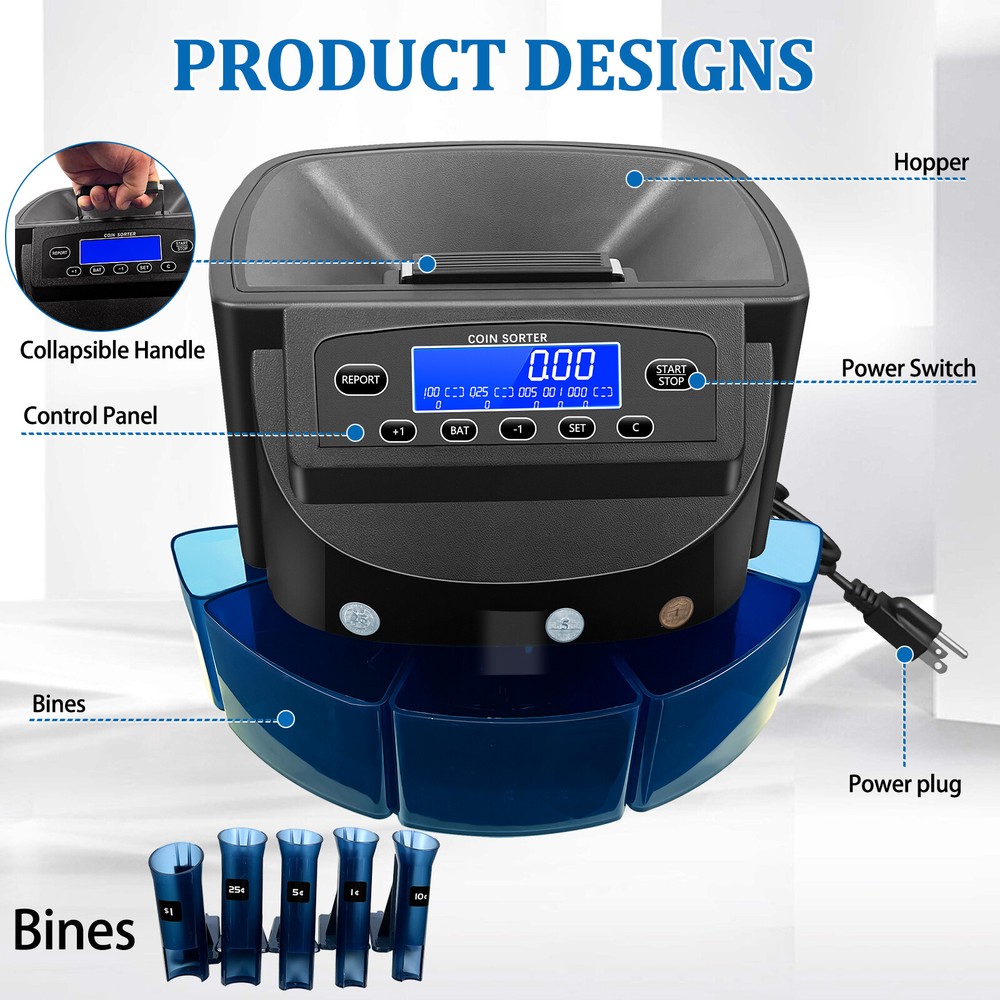 Professional Currency Processing System, Automatic Coin Counting, Sorting