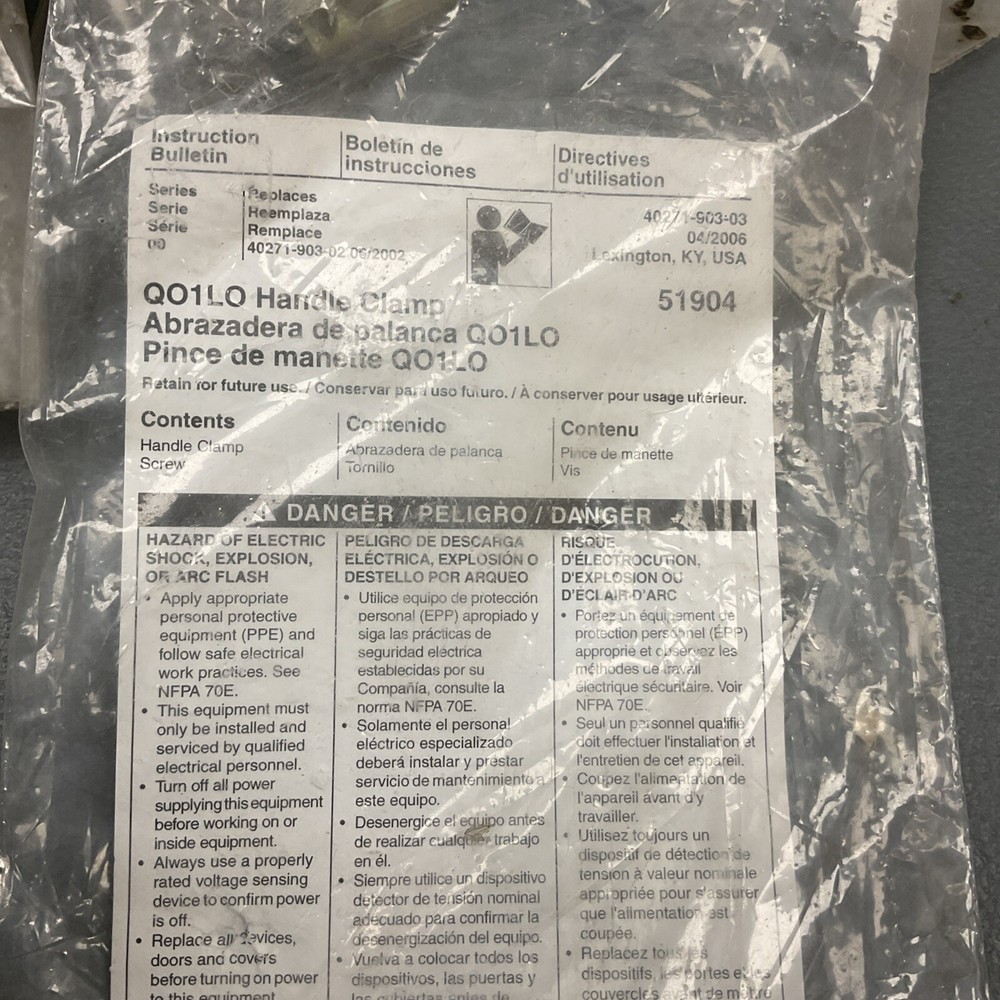Square D QO1LO Handle Clamp 51904- ECS