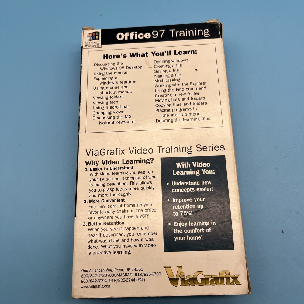 Vhs Office 97 Training Windows 95 Video Tutorial