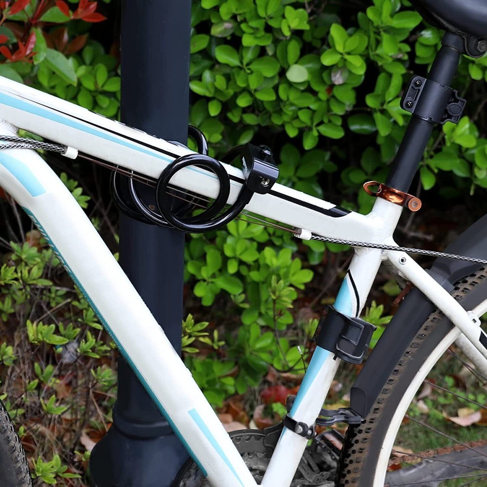 ValueMax Cable Bike Lock 4FT Stainless Keys ABS Lock Shell Secure Mount Bracket