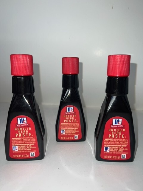 MCCORMICK VANILLA BEAN PASTE  - 3  BOTTLES AT 4.5 OZ EACH - FREE SHIPPING