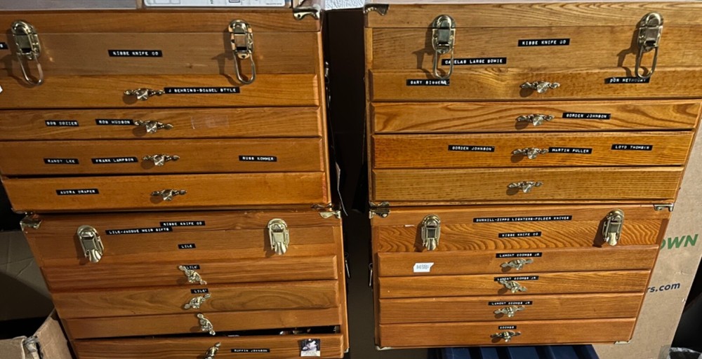 wooden knife display boxes