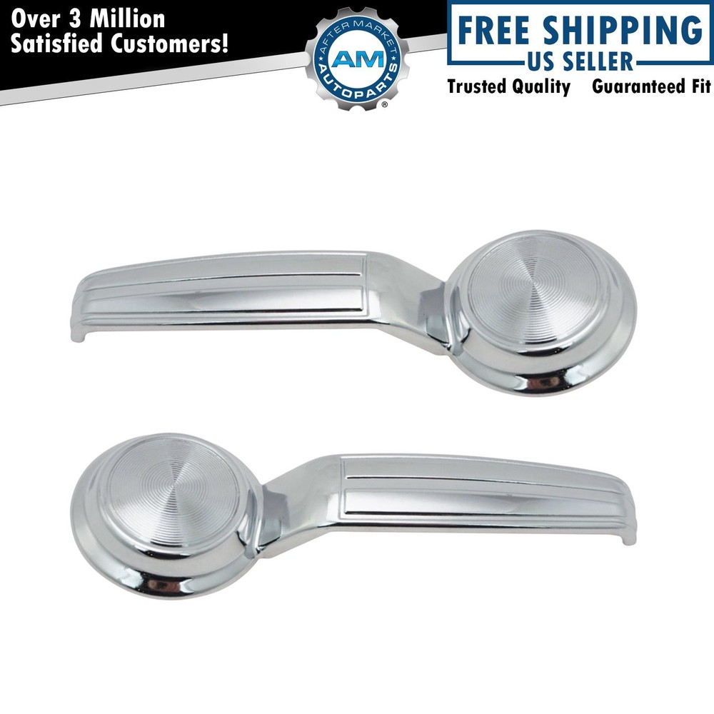 Front Inner Inside Interior Door Handle Pair Set Kit for Chevy GMC Pickup Truck
