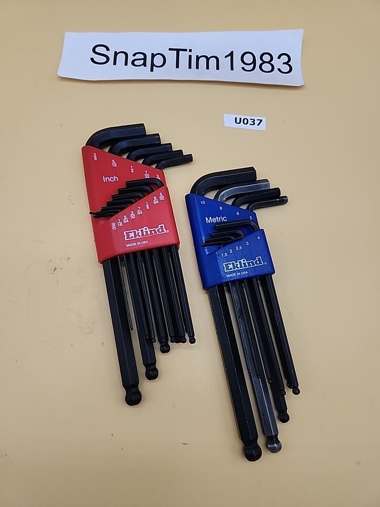 1 inch Ball-Hex L-Key allen wrench Combo 2 sets 22pc