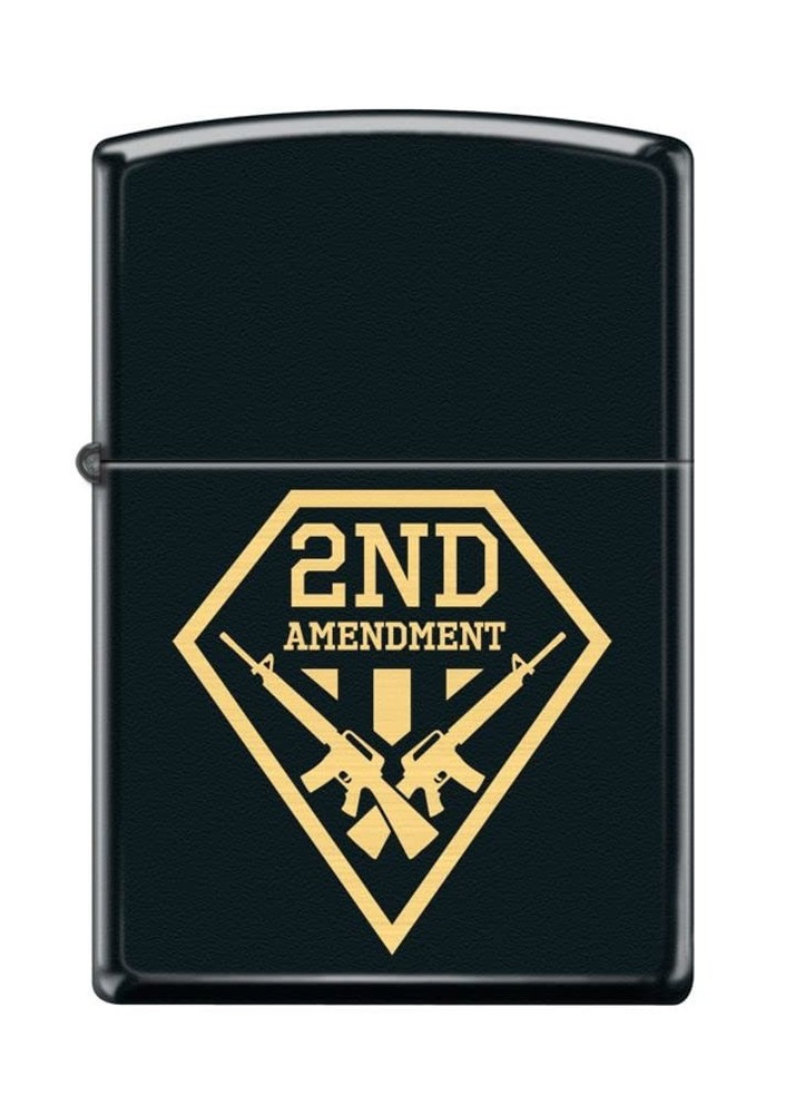 Zippo Lighter- Personalized Engrave for Second 2nd Amendment Shield #Z5292