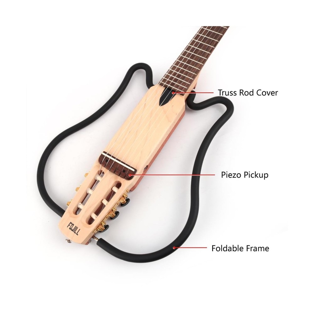 Electric Classical Guitar Classic Nylon String Travel Portable Foldable Fold ...
