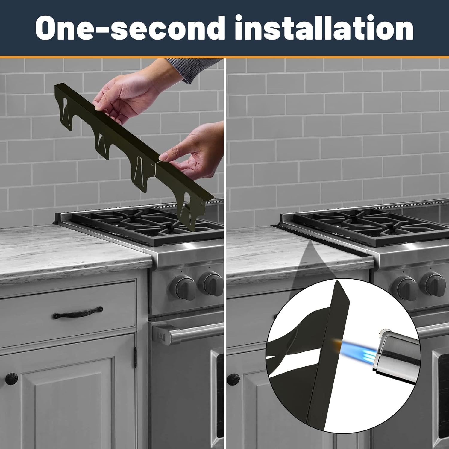 Stove Guard for Kitchen Oven Gap Between Stovetop and Counter 13.8'' to 27.5''