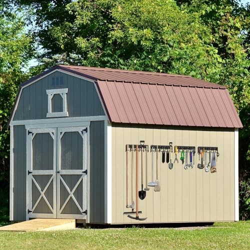 Metal Garage Tool Organizer Wall Mount Garden Tool Organizer With 2 Pack