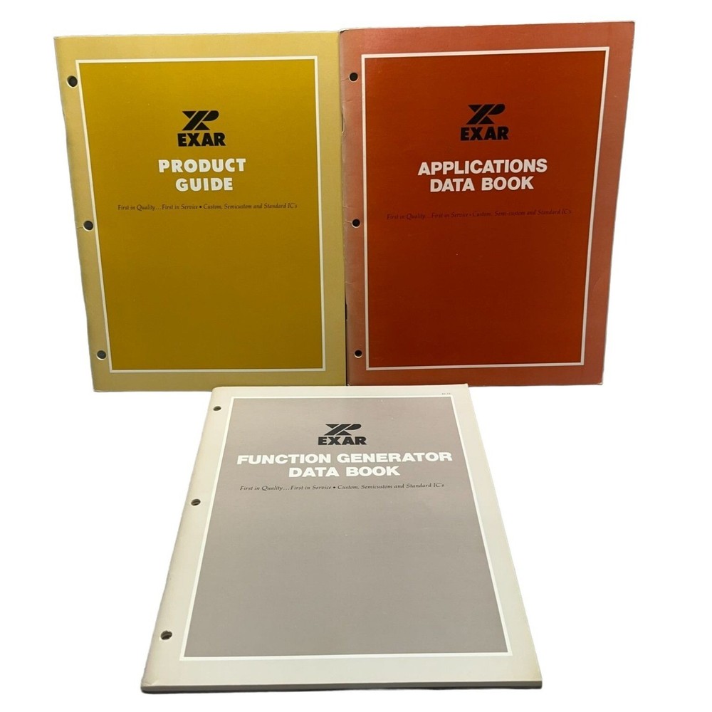 Exar Product Guide Applications and Function Generator Data Books Vintage 1970s
