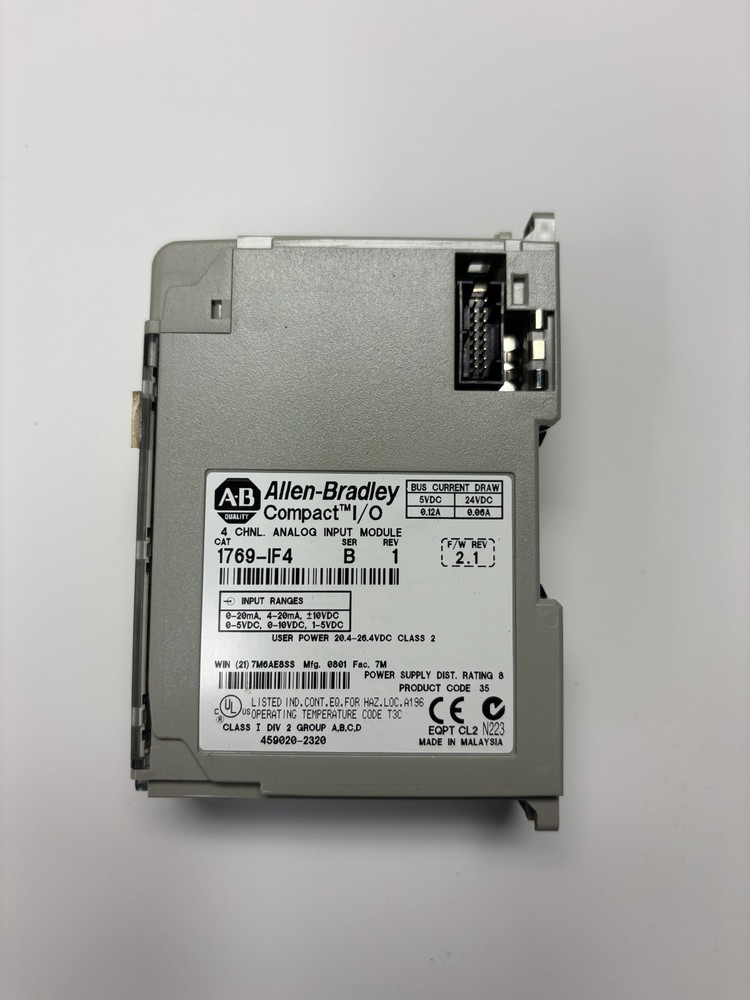 ALLEN BRADLEY 1769-IF4 /B COMPACTLOGIX 4 CH. ANALOG INPUT MODULE