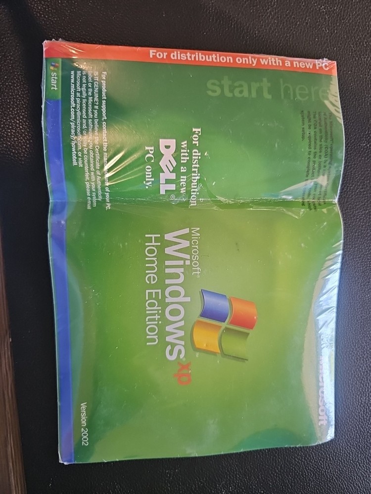 Microsoft Windows XP Home Edition for Distribution with Dell Version 2002 Sealed